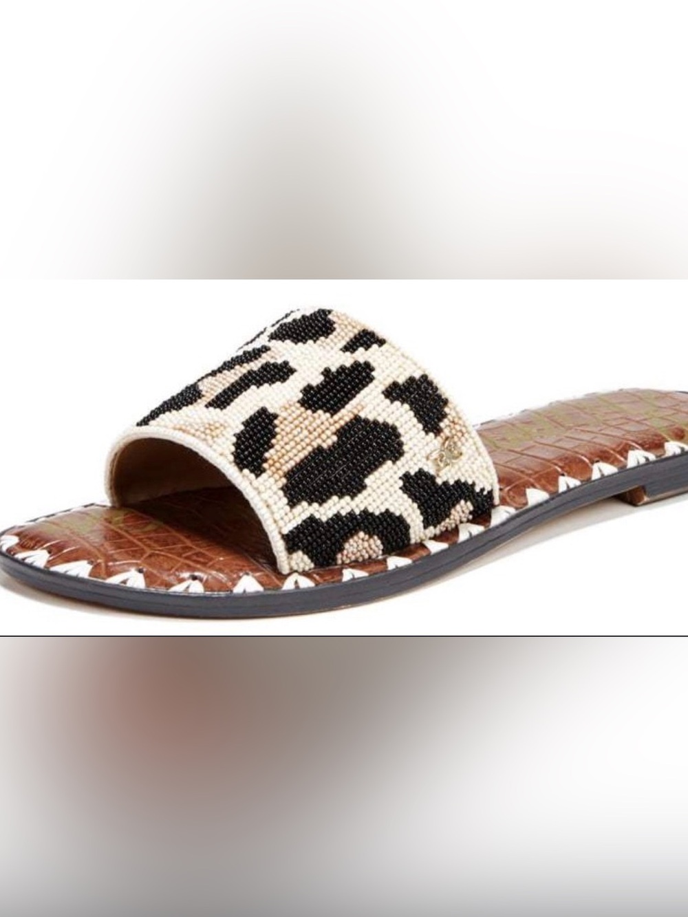 NWT Sam Edelman Gunner Leopard Beaded Slide Sandals in Size 6.5 - Picture 4 of 8